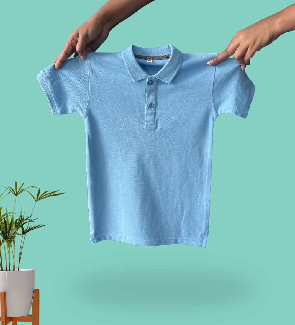 Blended cotton Kids polo t shirt