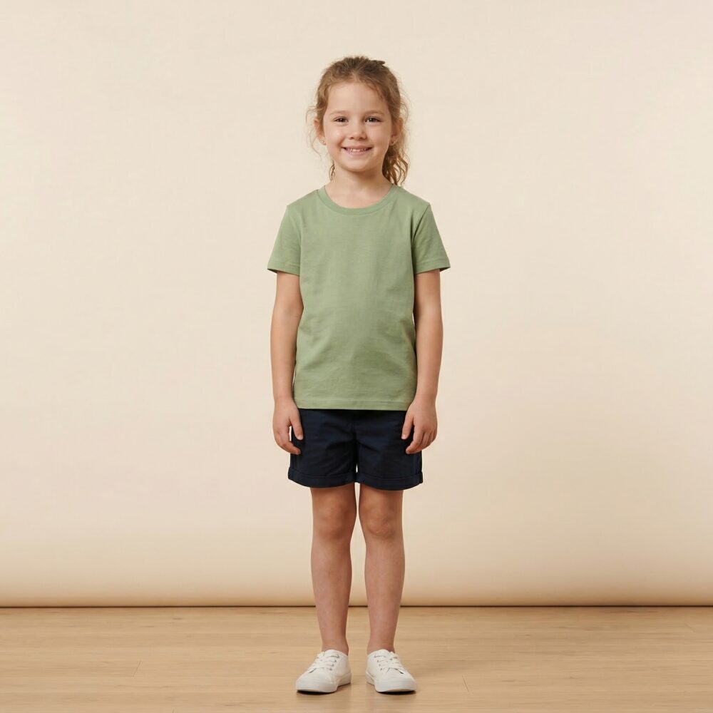 100 % cotton Kids Crew Neck T shirt - girls