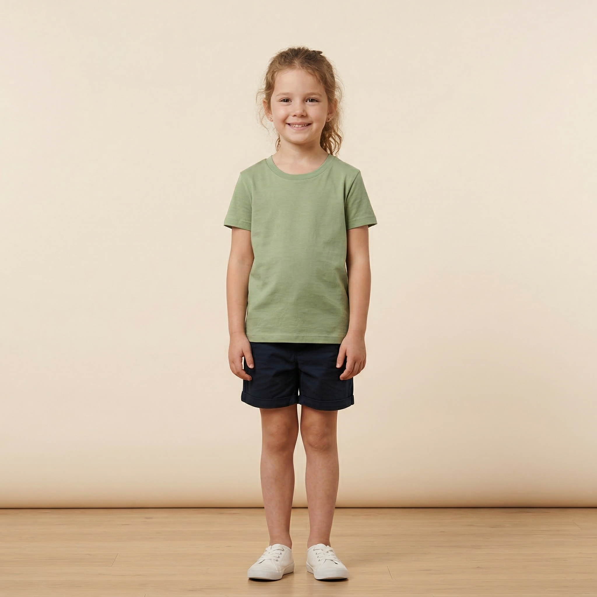 100 % cotton Kids Crew Neck T shirt - girls