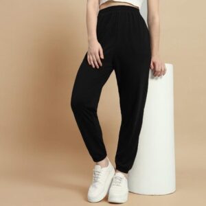 100 % Cotton Rich French Terry Regular Fit Joggers with Side Pockets