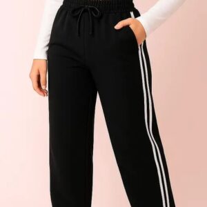 Blended Cotton Rich French Terry Regular Fit Track Pants with Side Pockets